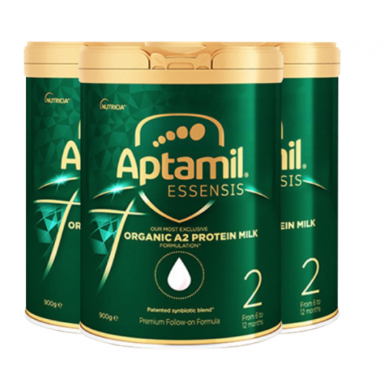 【包邮包税】Aptamil 爱他美奇迹绿罐A2蛋白奶粉2段 900克x3罐