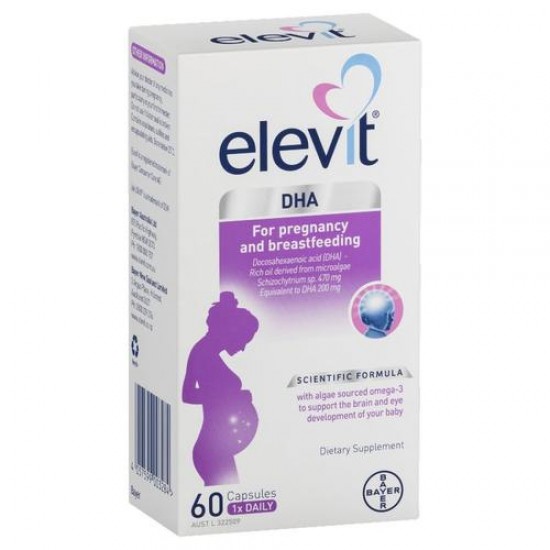  Elevit 爱乐维 孕妇DHA藻油胶囊 60粒 孕期和哺乳期专用  