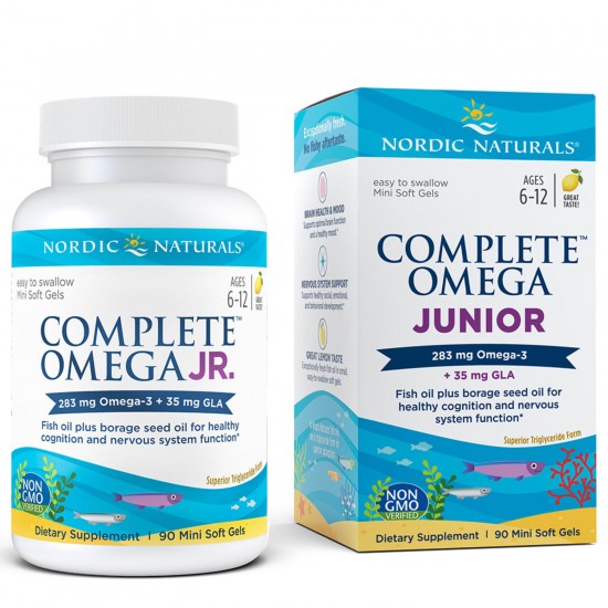 Nordic Naturals 挪威小鱼青少年儿童DHA鱼油胶囊6-12岁 90粒