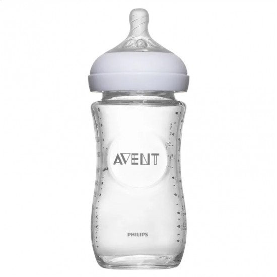 Philips 新安怡AVENT 宽口径玻璃奶瓶240ml 1月+ SCF673/13 240毫升