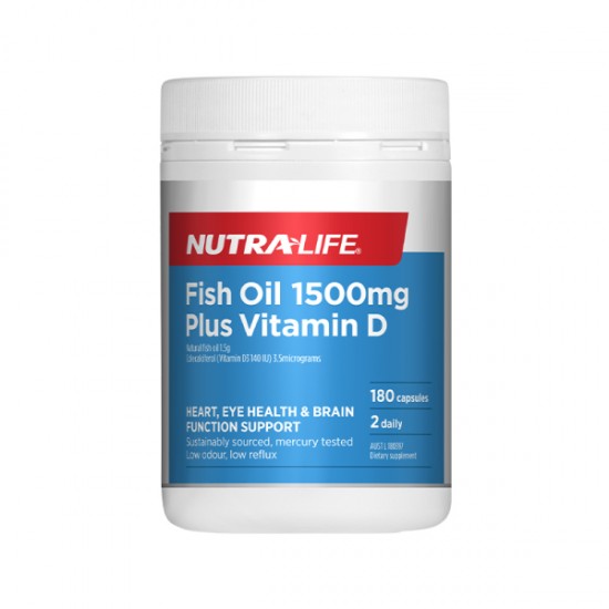 Nutralife 纽乐深海鱼油 含维生素D 1500mg 180粒