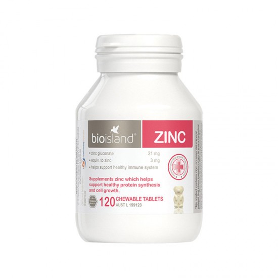 Bioisland 生物岛葡萄糖酸锌小熊咀嚼片 120片
